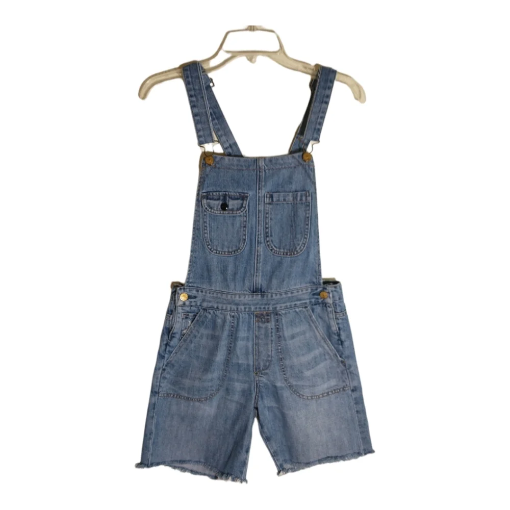 Paper denim cloth short overalls, size 1